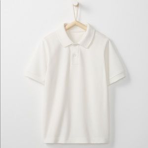 NWT Hanna Andersson Kids Basic Cotton Polo White size US 12